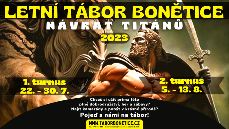 Facebook uvodni fotka tábor bonětice 2023